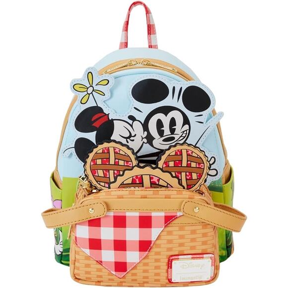 Loungefly Mickey & Friends Picnic Basket Mini Backpack with Coin Bag NWT main image 4